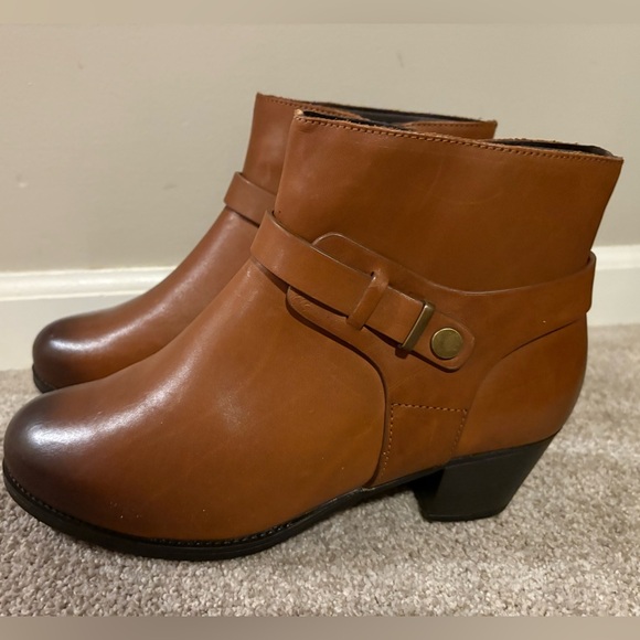Propet Tan Ankle Booties with Buckle - Picture 6 of 10